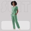Mattierter V-Ausschnitt Gerades Bein Medizinische Uniform Set