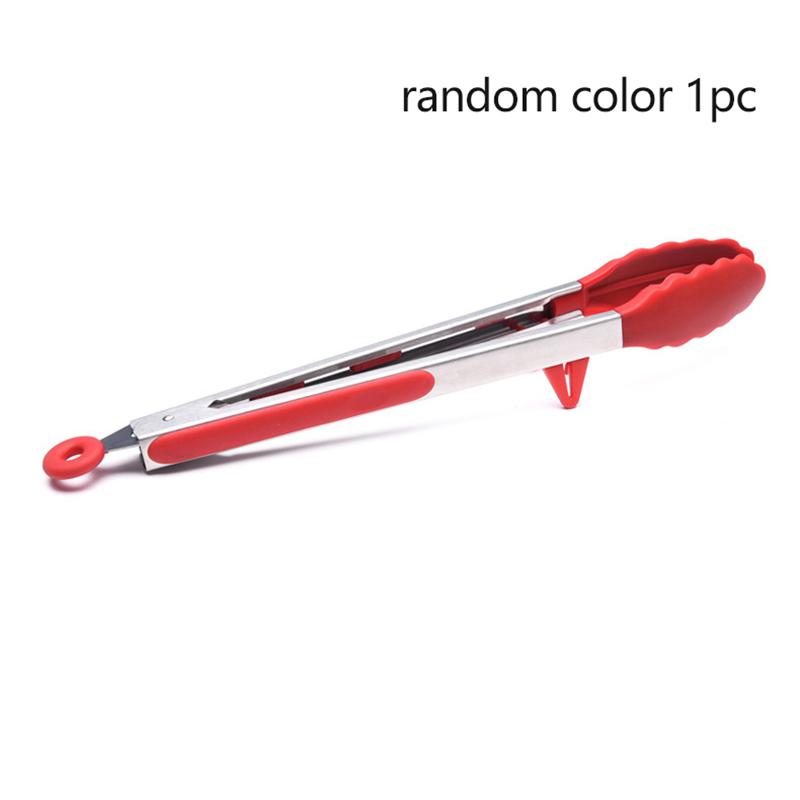 

1 Piece High Temperature Resistant Nylon Stainless Steel Food Clip Outdoor Bbq Bread Clip Kitchen Utensil A2
