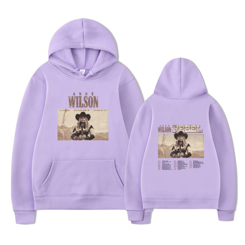 2025 New ANNE WILSON Hoodie Men's THE REBEL OUR Harajuku Retro Printed Sportswear Men's Long Sleeve Street Wear