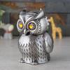 Eulenform Spardosen Dekorative Metall Münzaufbewahrung Organizer Glas mit leicht zugänglicher Basis Kindersicherheit Abgerundetes Design