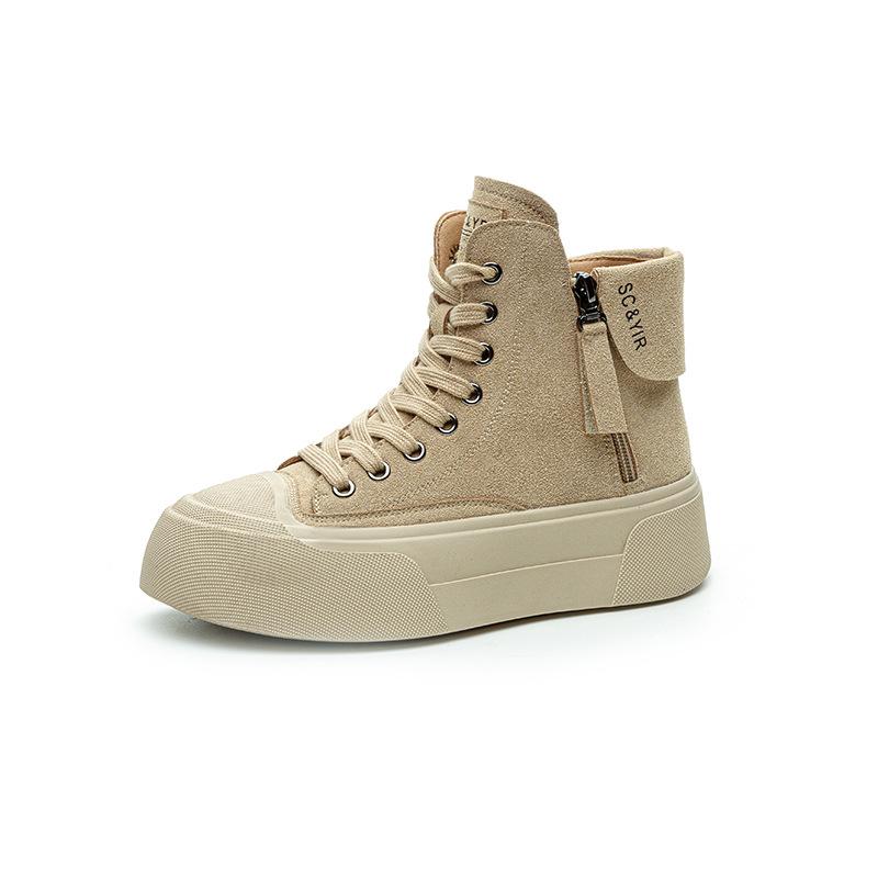 Autumn new creative casual fashion versatile niche female student casual board shoes platform high top board shoes women