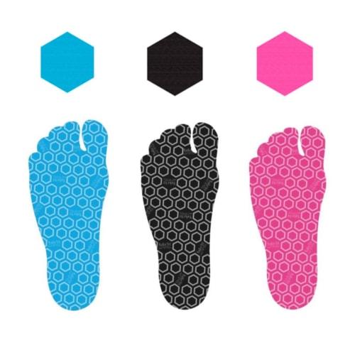 NAKEFIT Naked Fit Foot Adhesive Sandal and Barefoot Stickers for Pool, Beach, and Fall Prevention (3 Pairs Per Pack)