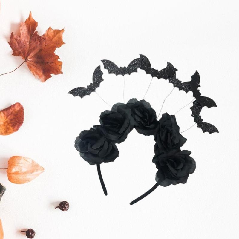 Unique Adult Bat Headwear With Glitter Headpieces For Halloween Fun Cosplay Costumes And Spooky Celebrations
