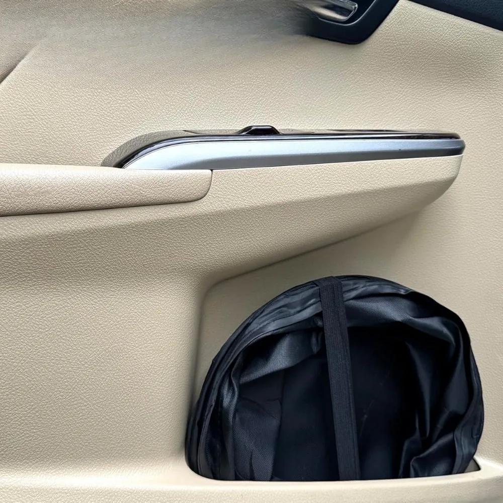 Car Trash Can Elastic Band Oxford Storage Bucket Multifunctional Portable Camping Multipurpose Foldable Vehicle Pop-Up Trash Box