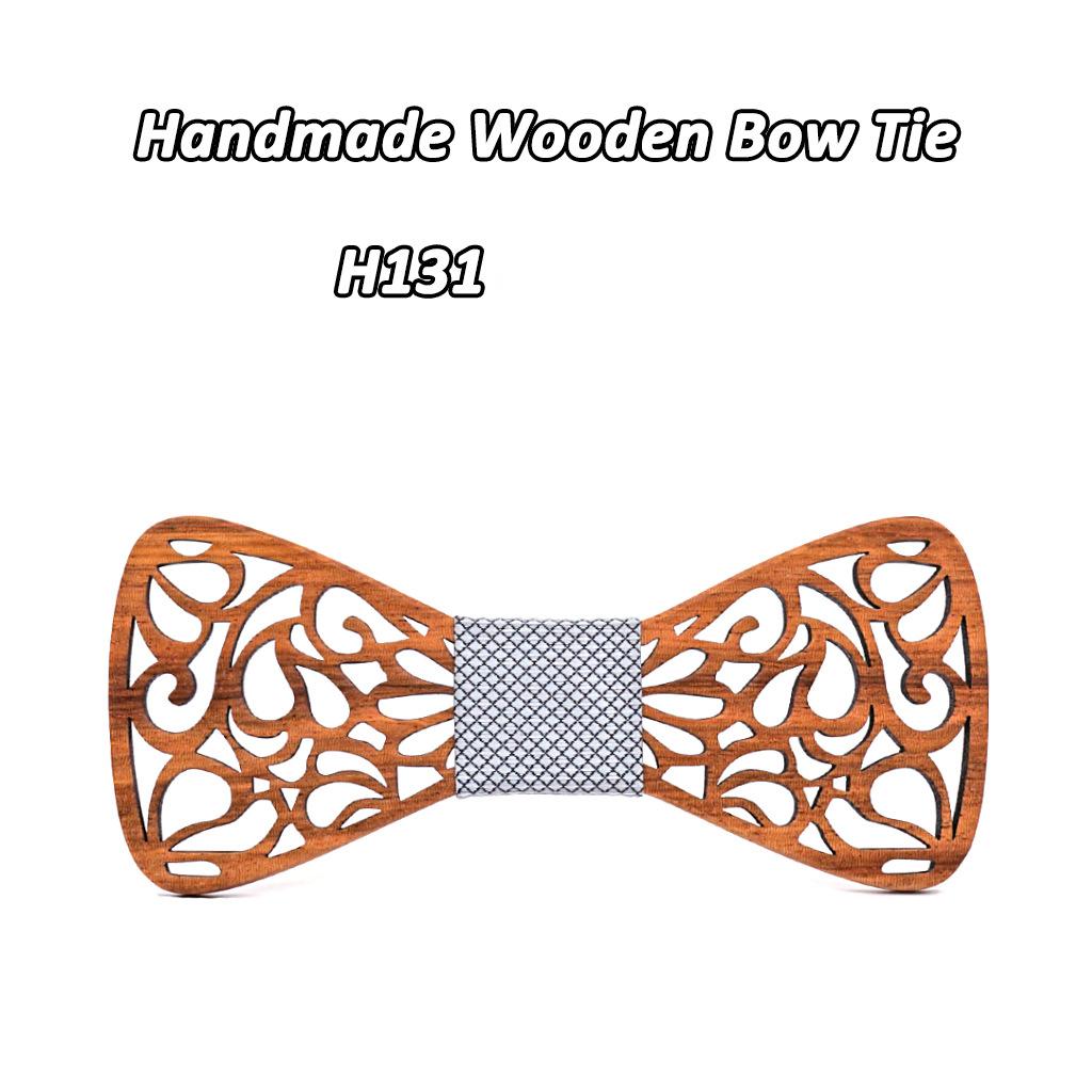 

Wooden Bow Tie Fashion Hollow Out Bowtie Carved Retro Wooden Neck Tie Adjustable Strap Vintage Butterfly Banquet Wedding Gravata