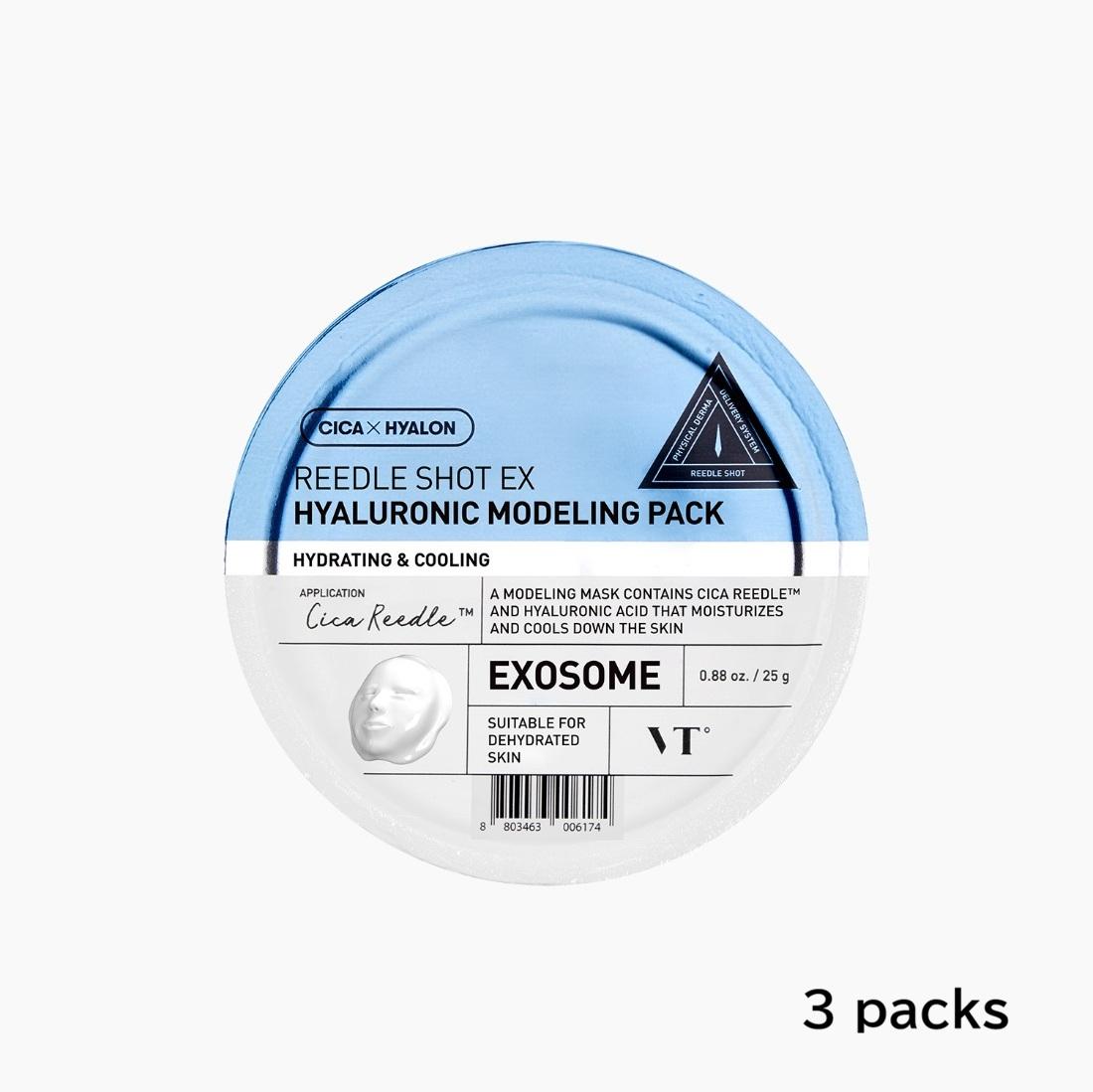 VT Cosmetics Reedle Shot EX Hyaluronic Modeling Pack Deep Hydration Skin Care 25g x 3 Packs