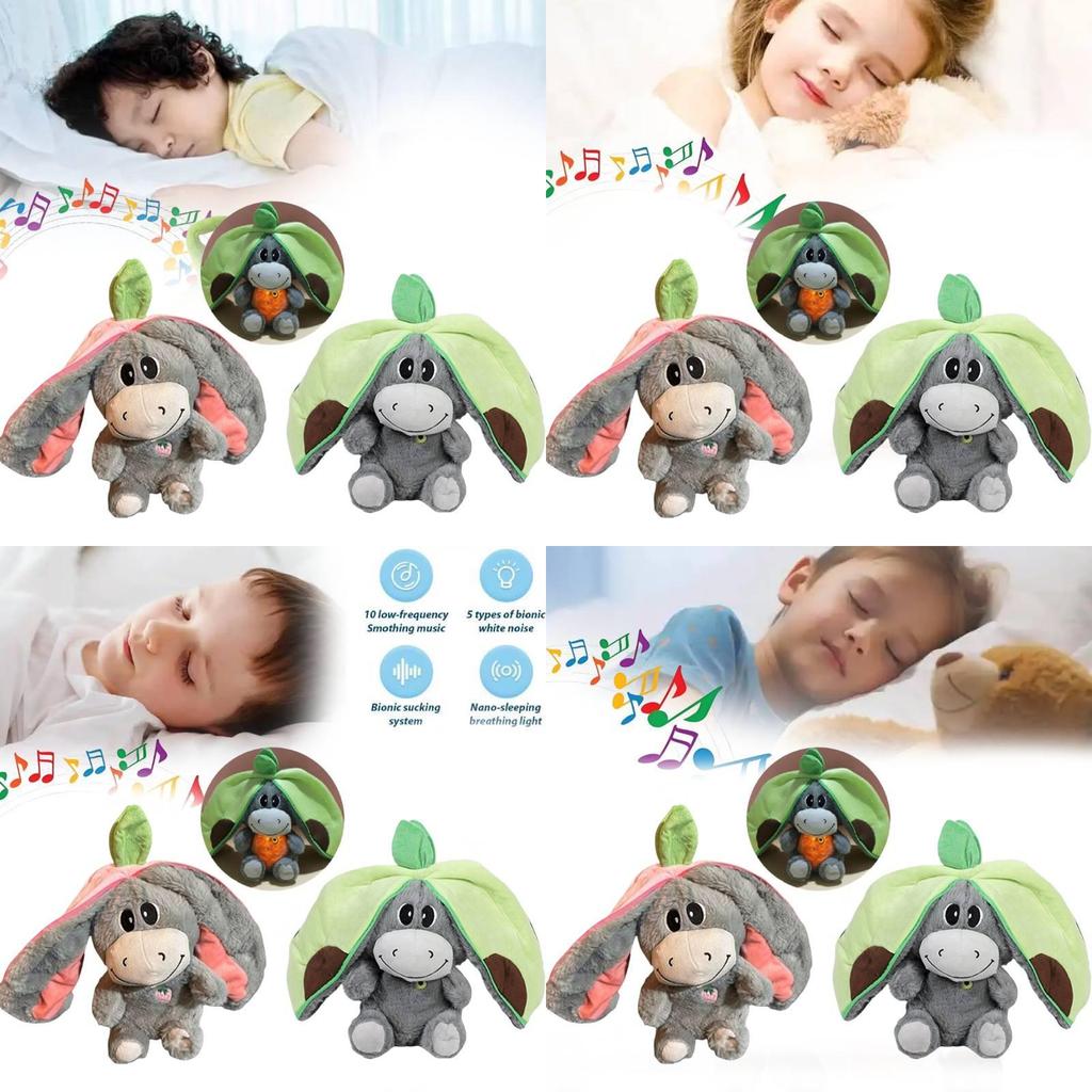 Glow Breathing Avocado Donkey Plush Toy With Pp Cotton Filling For Kids Stuffed Animal