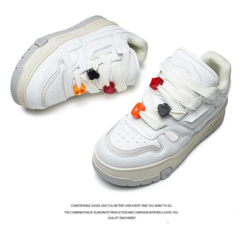 

Autumn and winter new board shoes couple shoes letter love shoes platform bread casual 36 women’s size белый