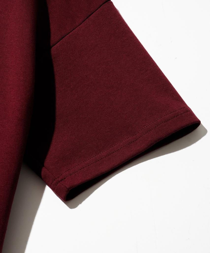 JEMUT Eddy Oversized Short Sleeve T-Shirt Burgundy Kjst2189