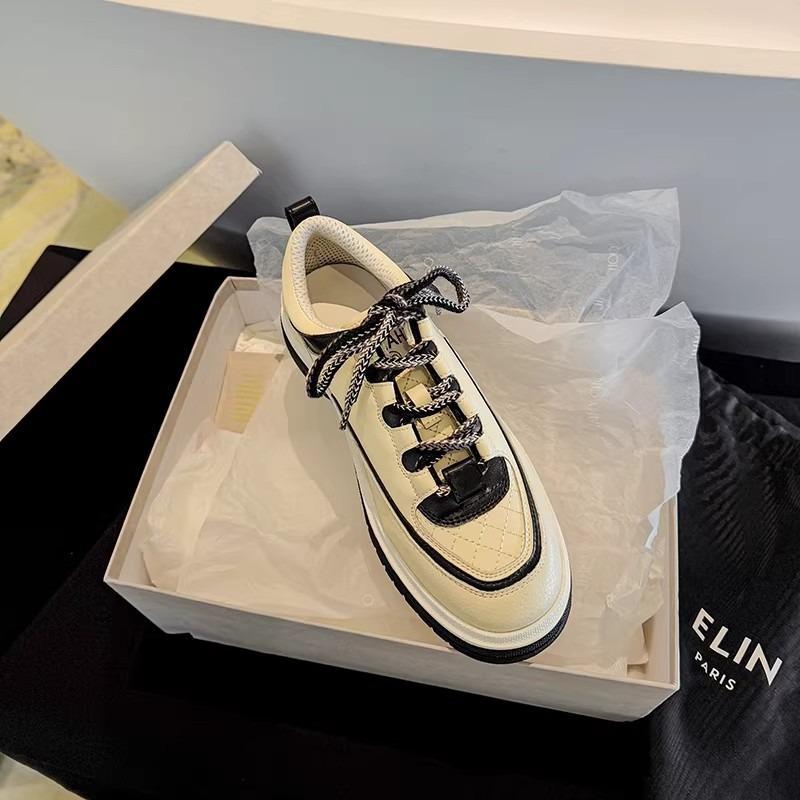 

Spring and Autumn new panda board shoes black and white color matching versatile dad shoes platform sneakers women 40