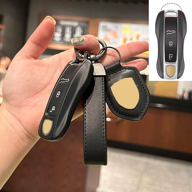 

For Porsche Cayenne 718 Panamera 911 Macan Boxster Cayman ABS Frosted Black Remote Car Key Case Replace Cover Accessories