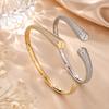 New Simple and Fashionable Zirconium Open Bracelet, Light Luxury, High-end, Temperament and Versatile Hand Accessories