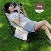 Adjustable Recliner Portable Camping Chair Outdoor Beach Fishing Chair Steel Frame Lightweight Folding Stool