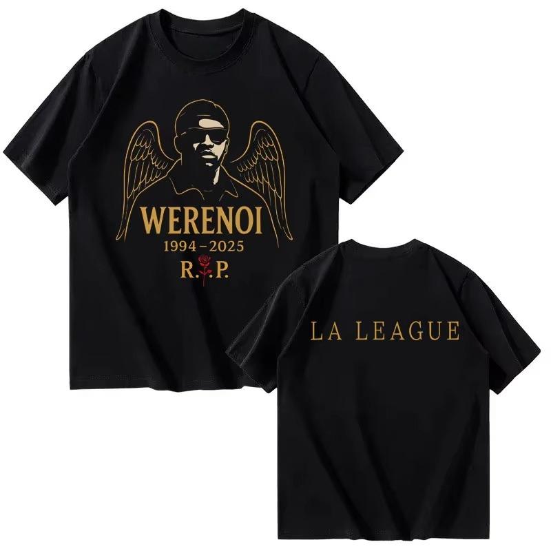 

Rapper WeRenoi Photo Print Harajuku Retro Tshirt Fashion T-shirt Aesthetic Short Sleeves Top Unisex Streetwear 2026 summer - ... S разноцветный