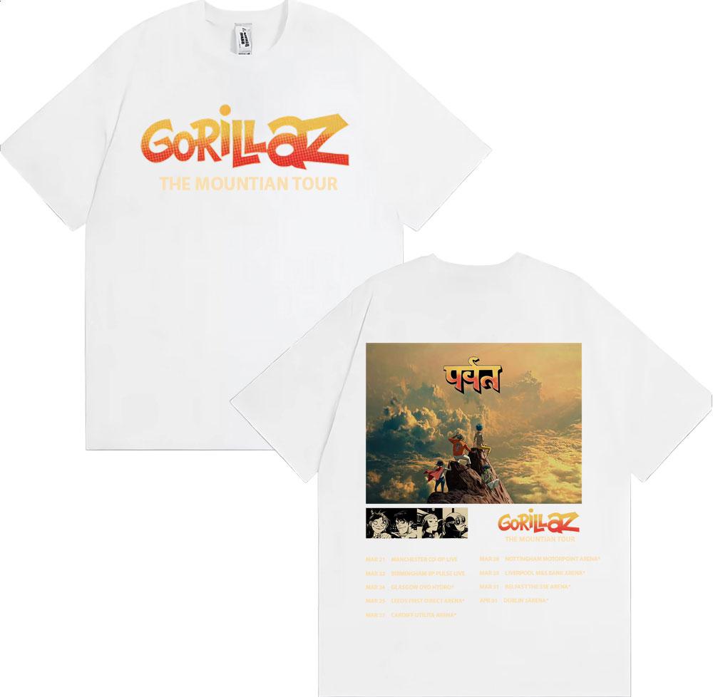 

Gorillaz Band Tour 2026 The Mountian T Shirts Men Women Harajuku Hip Hop Streetwear Tshirt 100 Cotton ONeck Oversized T Shirt S