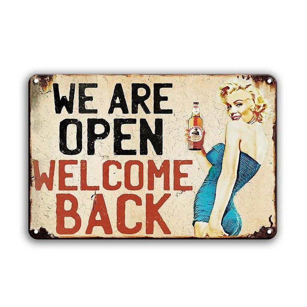 Metal Tin Signs Pinup Girl Beers Wall Decoration Plaque Vintage Art Poster Iron Painting for Man Cave Home Cafe Garden Club Bar
