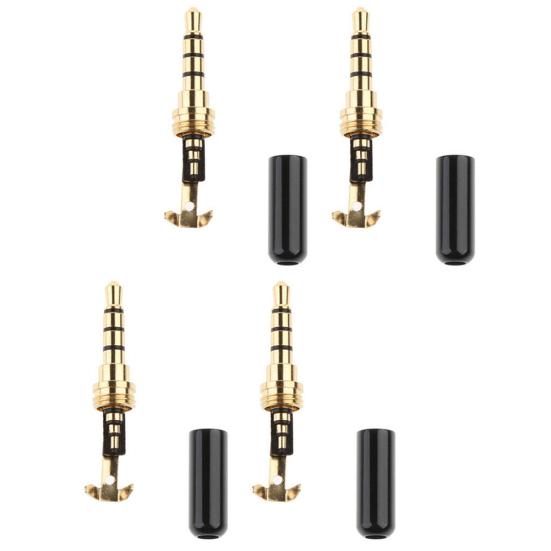 4Pcs DIY 3.5mm Jack Male Headphone Plug Converter Adapter Replacement Parts