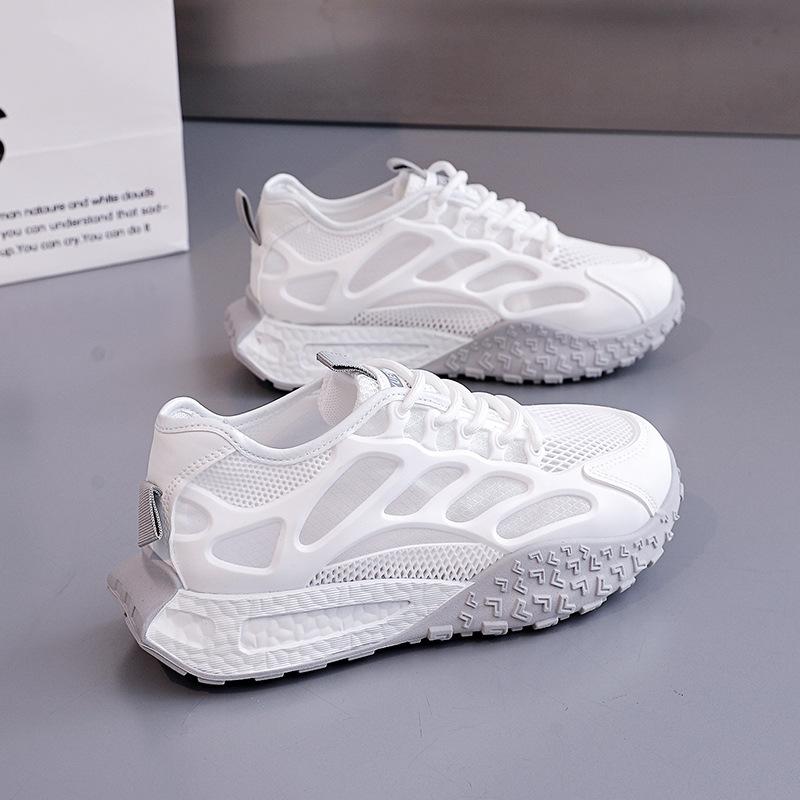 New Women's Sneakers - Lace-up Casual Fashion Versatile Not Tired Feet Non-slip Shock-absorbing Arch Support Comfortable Mesh Breathable Shoes