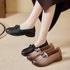 Shoes retro round head single shoes shallow mouth comfortable soft sole soft leather single shoes