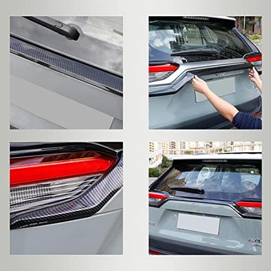 Toyota RAV4 Rear Bumper Tailgate Garnish Upper Garnish 1 for the XA50 Model SWD-DG (Black, Piece) (ABS)