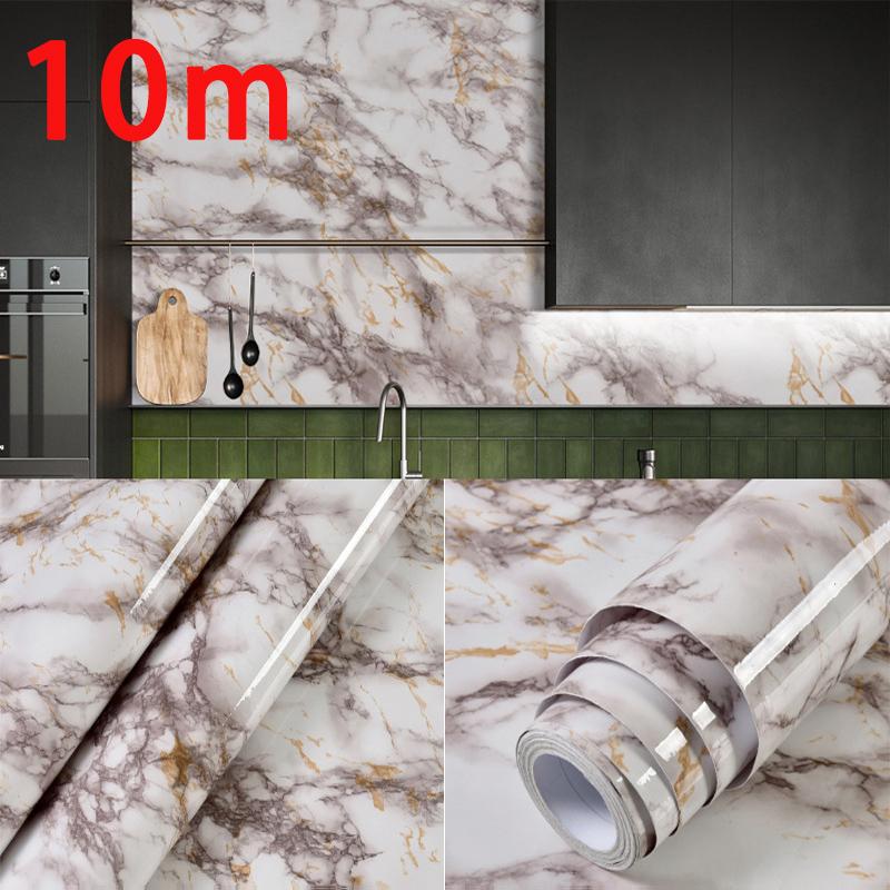 Marble self-adhesive kitchen wall sticker waterproof and stain resistant 0.40m PVC wallpaper