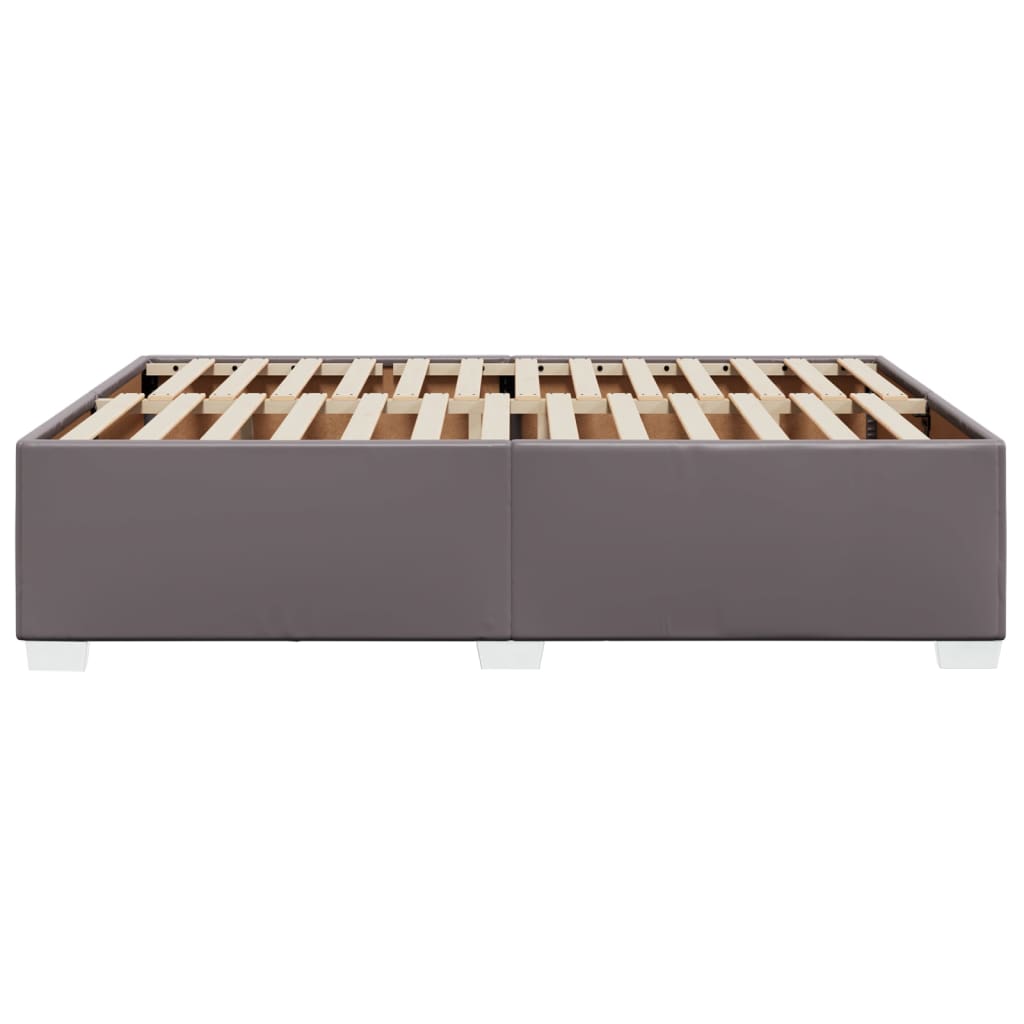 Bed Frame Gray 160 x 200 cm Faux Leather