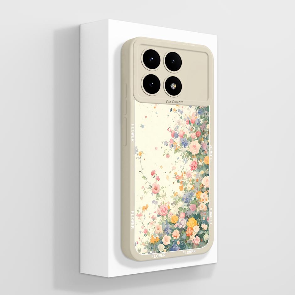 Case For Xiaomi Poco X6 Pro 5G Pretty Flowers Soft Silicone Shockproof Bumper Back Cover For XiaomiPocoX6 X6Pro Ultrathin Fundas