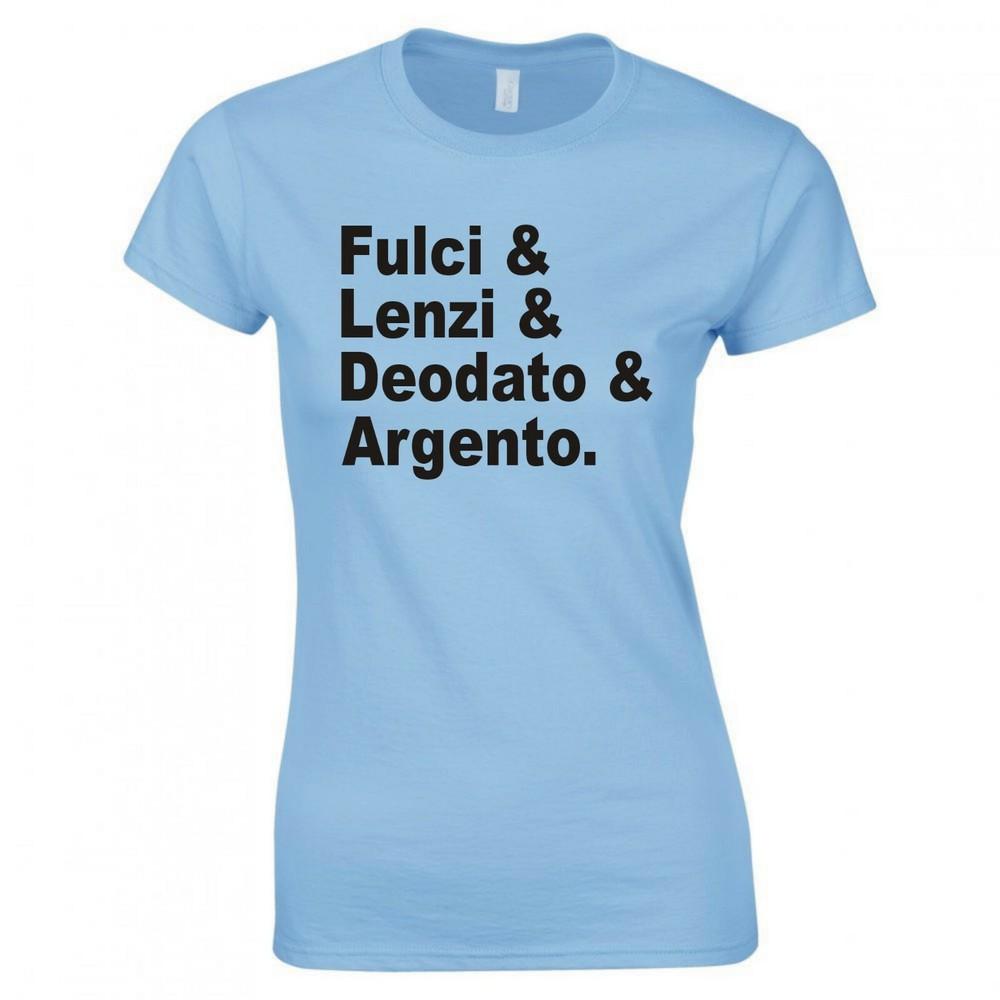 Cult Movie Italian Horror Directors List Ladies Skinny Fit Tshirt S