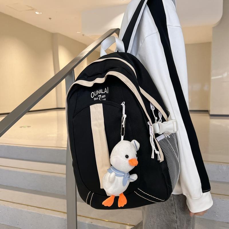 

New backpack men s and women s leisure hiking backpack nylon multi-color outdoor backpack student couple schoolbag чорний