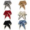 Windproof Knitted Scarf Triangle Cross Neckerchief Fashion False Collar  Autumn Winter