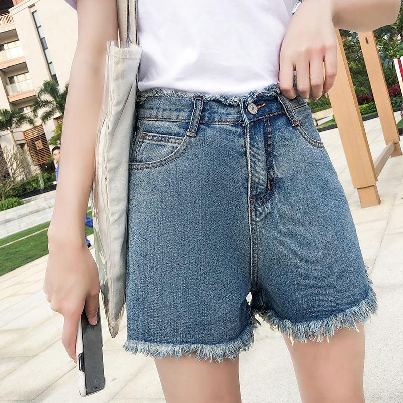 HyunA Style Women s High-Waisted Wide-Leg Denim Shorts - Trendy Summer Korean Fashion XL