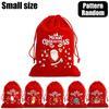 Merry Christmas Velvet Bags Drawstring Pouch Candy Snack Gifts Bag Jewelry Packaging Bags For Christmas New Year Decoration