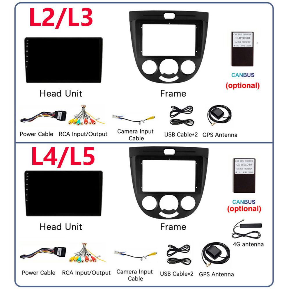 2din Android 13 Auto Carplay Car Radio Multimedia For Chevrolet Lacetti J200 For Buick Excelle Hrv 2004-2008 Video Stereo GPS 4G
