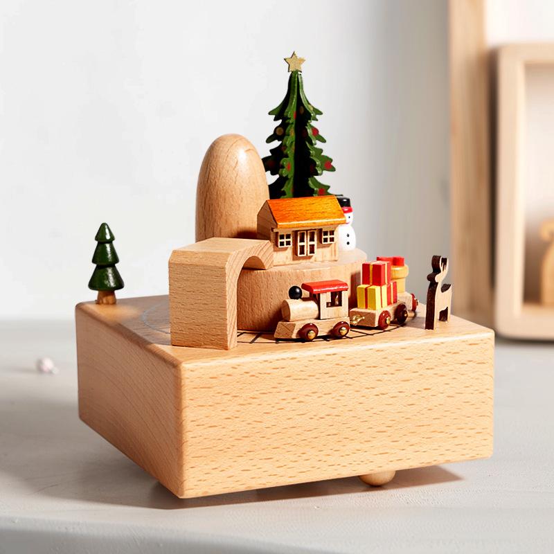 Wooden Music Boxes for Present Wooden Music Box Gifts for Kids Girlfriend Birthday ( Castle in the Sky)