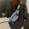 Marsupi con Cerniera in Denim 2026 Best Seller Nylon Monocolore Stile Neutro Borsa da Petto Casual Morbida Versatile Semplice Borse a Tracolla
