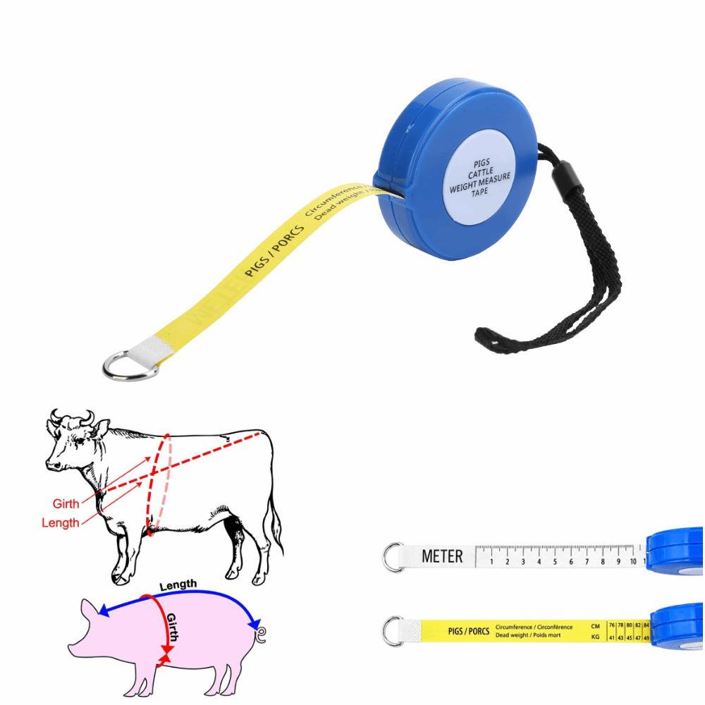 2.5m/8.20 ft Body Weight Tape Measure PVC Livestock Weight Tape Livestock Management