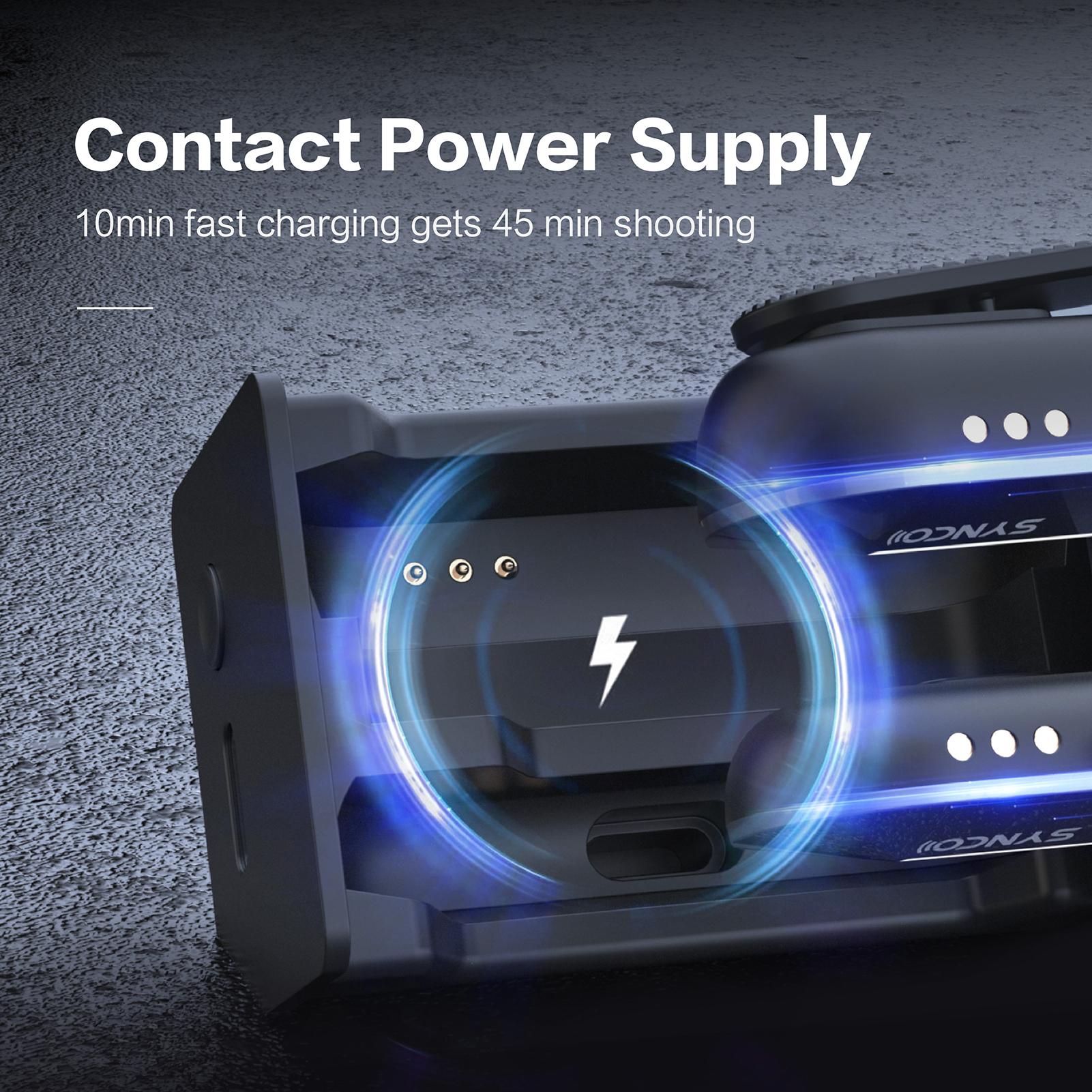 

Беспроводная микрофонная система SYNCO P1ST 2.4G с петличным передатчиком + мини-приемник Type-C + кейс для беспроводной зарядки