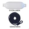 Boat Fenders Inflatable Marine 4"x16" with 1.5M Rope Anchor Buoy Waterproof Mooring