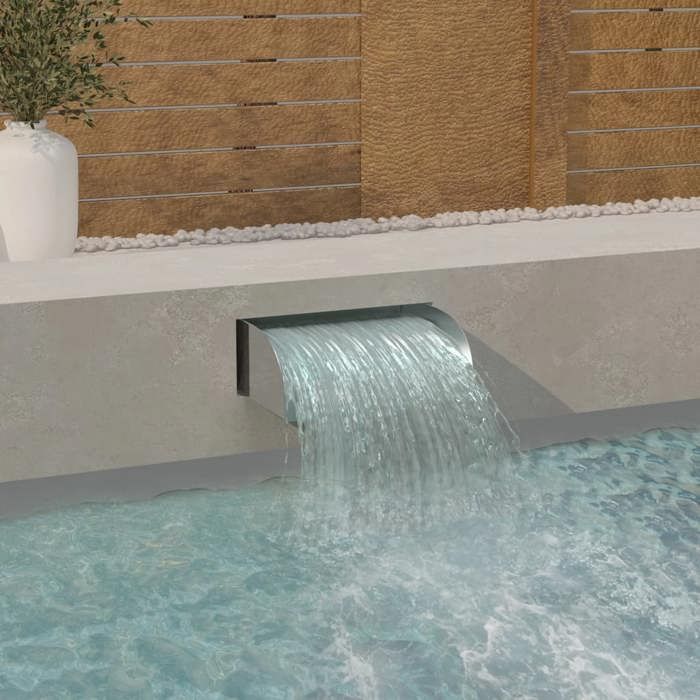 VidaXL Cascade with LED Pool Fountain Garden Pond Fountain Outdoor Waterfall Pool Waterfall 45x34x14 Cm 148876