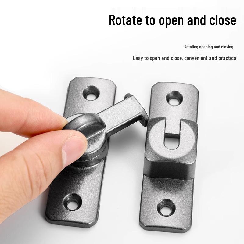 No-Drill Surface-Mounted Anti-Theft Sliding Door Latch for Bathrooms and Hotel Rooms