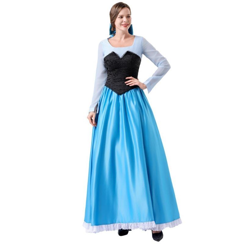 Blue Little Mermaid Dress Ariel Princess Dress Dress Long Dress Anime Sea Daughter Mermaid Suit