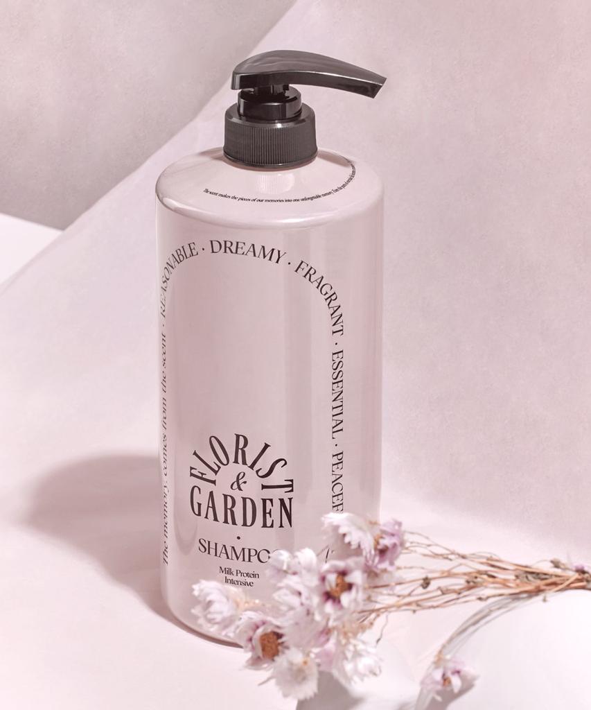 Milk Protein Intensive Shampoo Florist Garden 1000ml + [Gift] Shampoo Sachets 6ml (4 Types)
