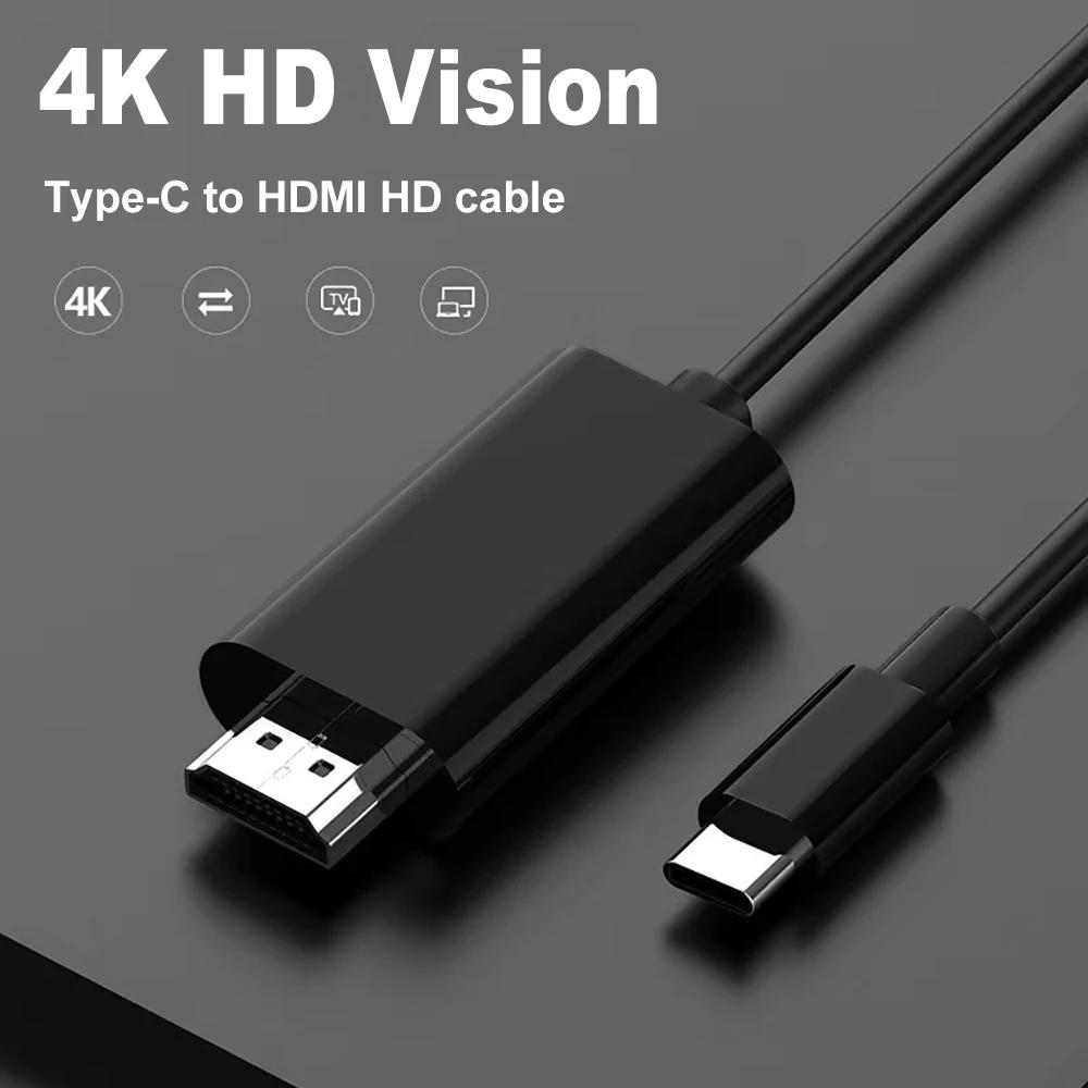 USB C Type C To HDMI Cable Adapter 4K 60Hz High Speed Ethernet HDMI-compatible Cable for Projector HDTV Tablet Smart TV Stick