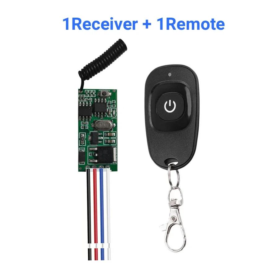 433MHz Wireless Remote Control Motor Switch DC 3.6V 12V 24V Mini Motor Controller 433 MHz Transmitter LED Remote Control