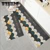 2PCS Kitchen Mats Non-slip Absorbent Door Mats Bedroom Door Mats Bathroom Mats Put Grey Mats Home Door Carpets