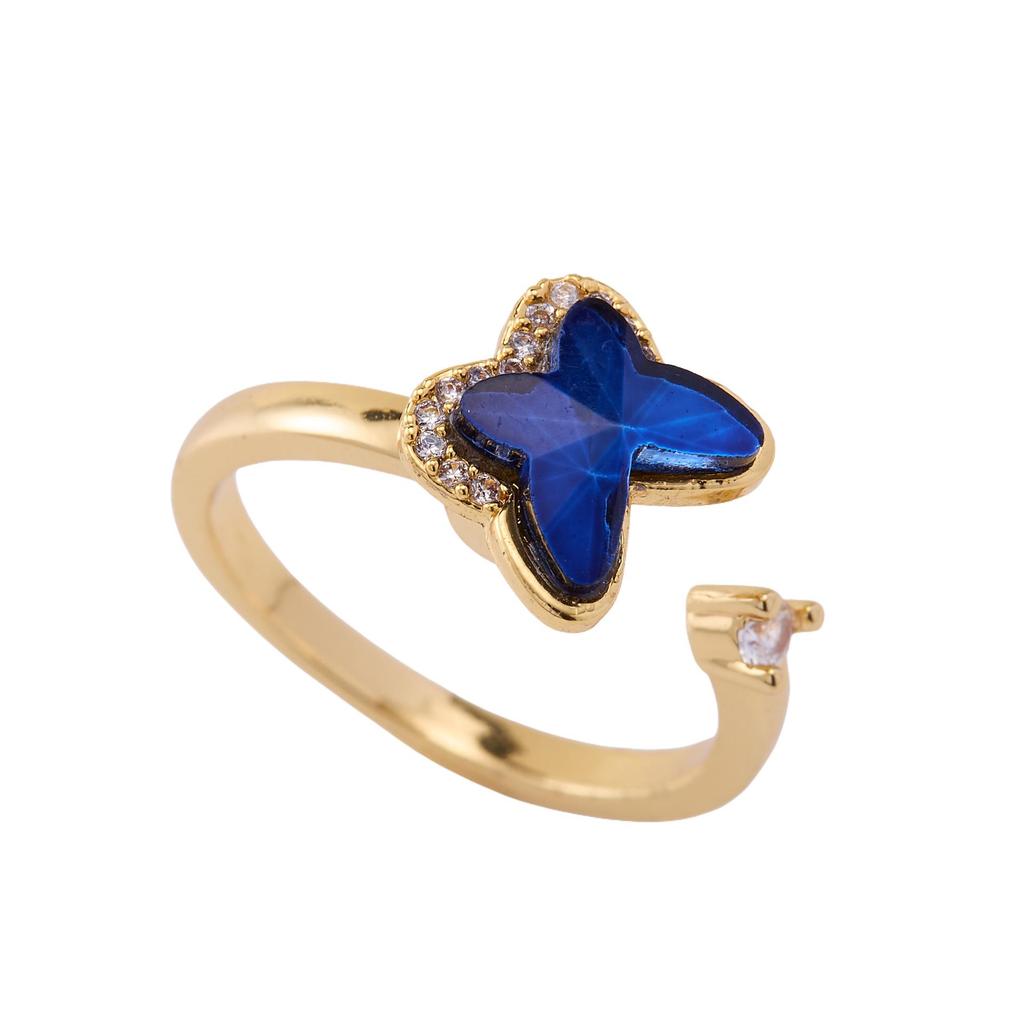 Luxury Rotatable Zircon Index Ring for Women with Personality