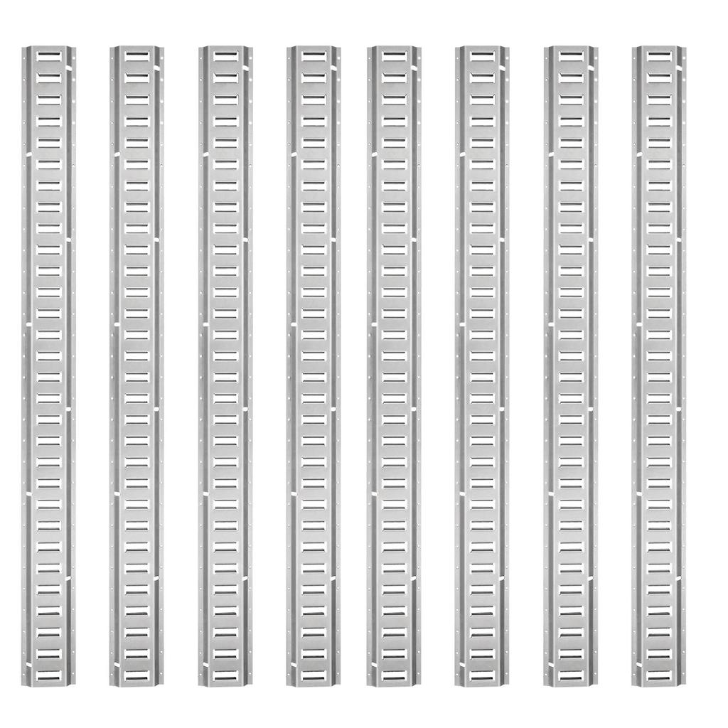 E Track Tie-Down Rail Kit, 34PCS 5FT E-Tracks Set Includes 8 Steel Rails & 2 Single Slot & 8 O Rings & 8 Tie-Offs W/ D-Ring & 8 End Caps, Securing