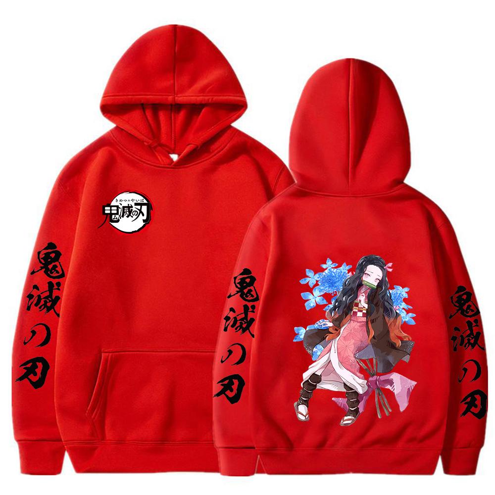 Demon Slayer Kamado Nezuko Cosply Hoodie Women Casual Streetwear Sweatshrit Kimetsu No Yaiba Boys Girls Hoody Pullover Hoodies