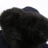 Warm Fluffy Winter Jacket Medium Long Hooded Collar Parker Coat Cotton Zipper Coat
