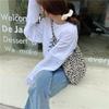 Leopard Print Canvas Crossbody Bag - Trendy, Large Capacity Women's Shoulder Bag